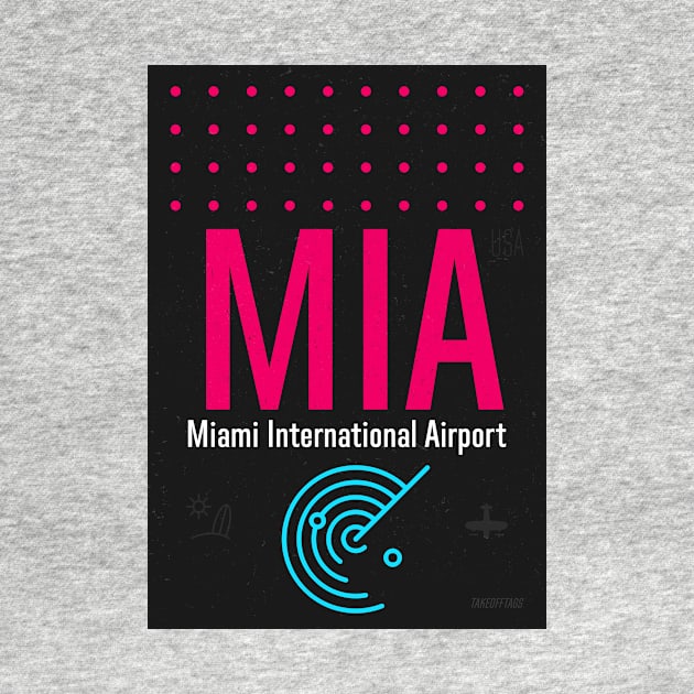 MIA MIAMI BEACH airport tag by Woohoo